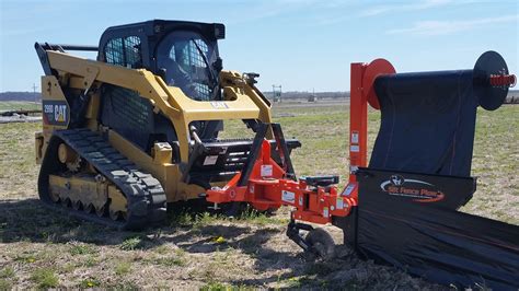 skid steer silt fence plow|skid steer fence plow attachment rental.